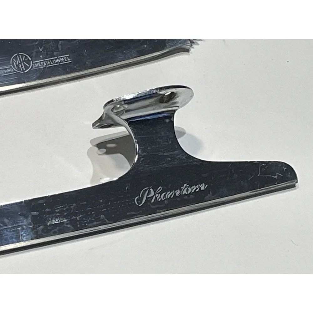 Vintage MK Phantom Figure Skating Blades Size 10 Howard Cracker Engraved England